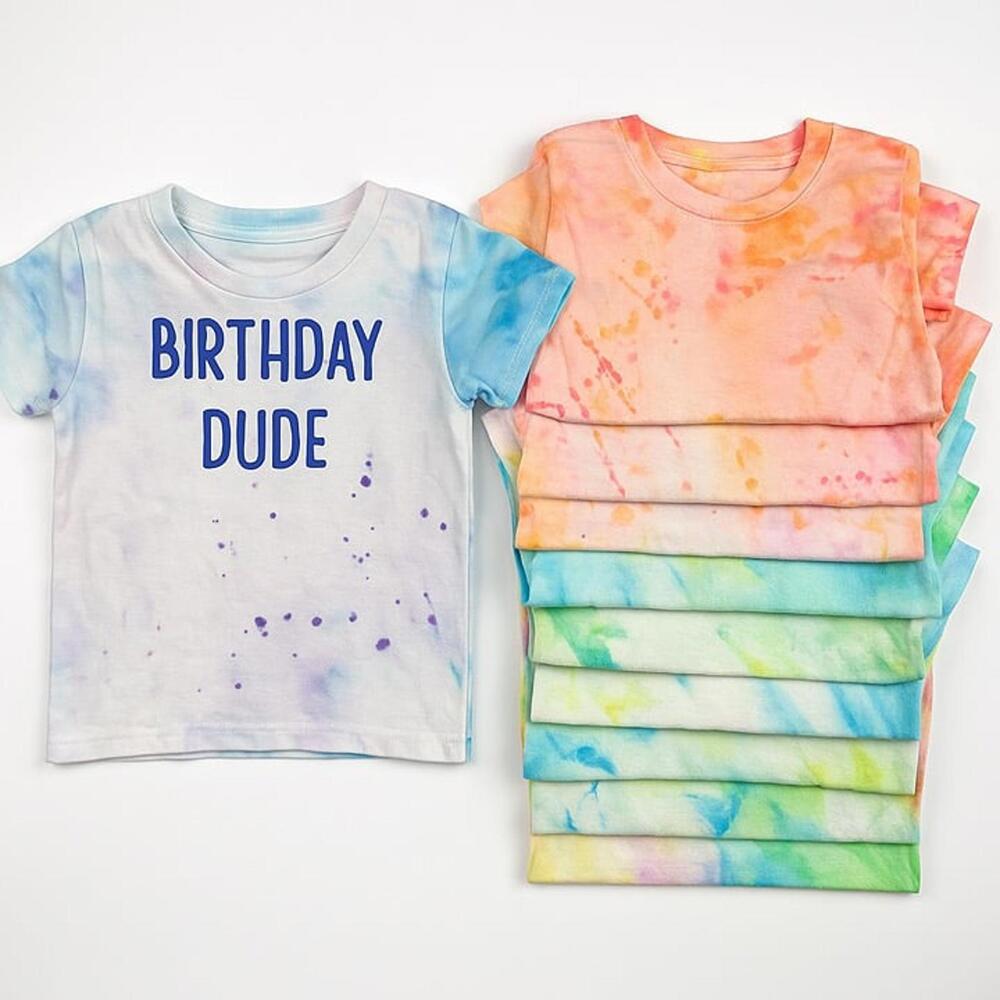 Hand-Dyed Toddler T-Shirt Bundle – Sz 2T-5T (Includes “Birthday Dude”) B-A